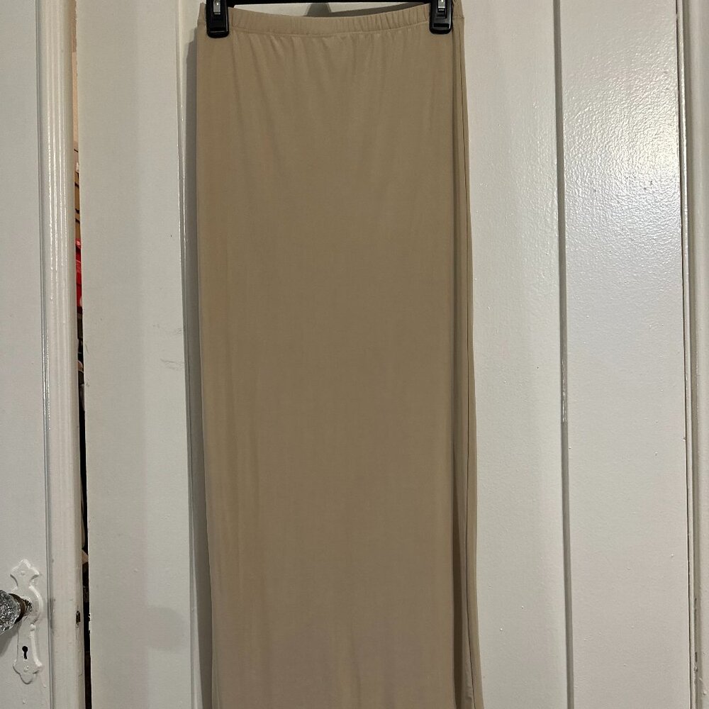 Cream maxi double lined BOOHOO skirt